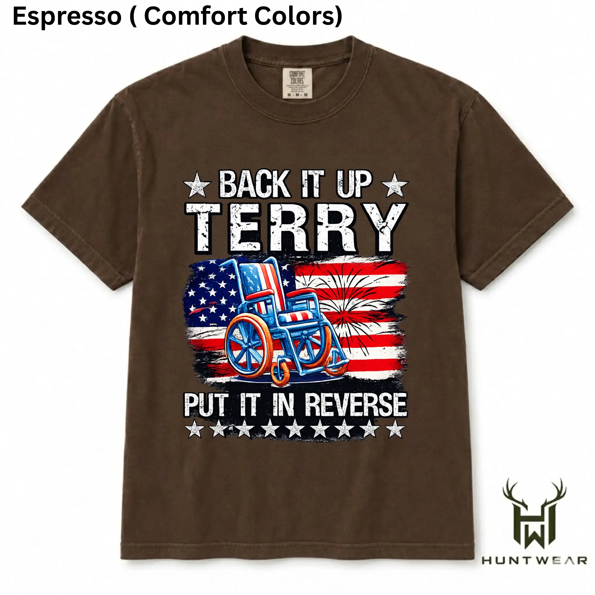 Comfort Colors Back It Up Terry Put It In Reverse Shirt, Funny Terry Meme Tee, Patriotic Wheelchair Graphic T-Shirt, USA Flag Humor Shirt, Fourth of July Funny Tee, Viral Internet Meme Shirt, Retro American Unisex Comfort Colors Tee