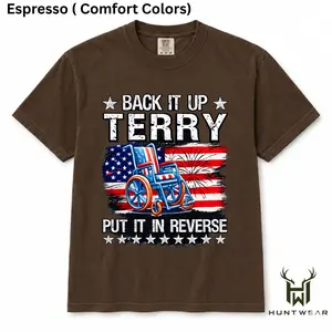 Comfort Colors Back It Up Terry Put It In Reverse Shirt, Funny Terry Meme Tee, Patriotic Wheelchair Graphic T-Shirt, USA Flag Humor Shirt, Fourth of July Funny Tee, Viral Internet Meme Shirt, Retro American Unisex Comfort Colors Tee