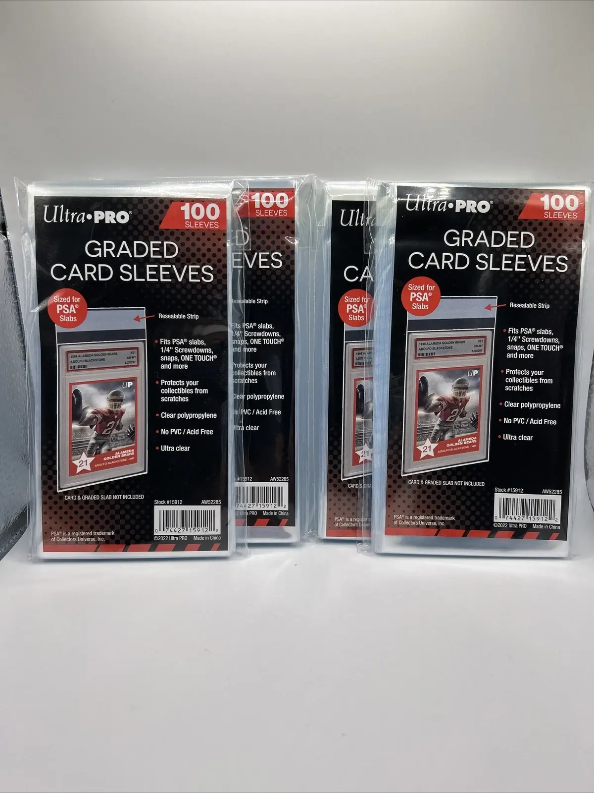 Ultra Pro GRADED Card Sleeves PSA Perfect Fit 4 Packs of 100, 400 Total