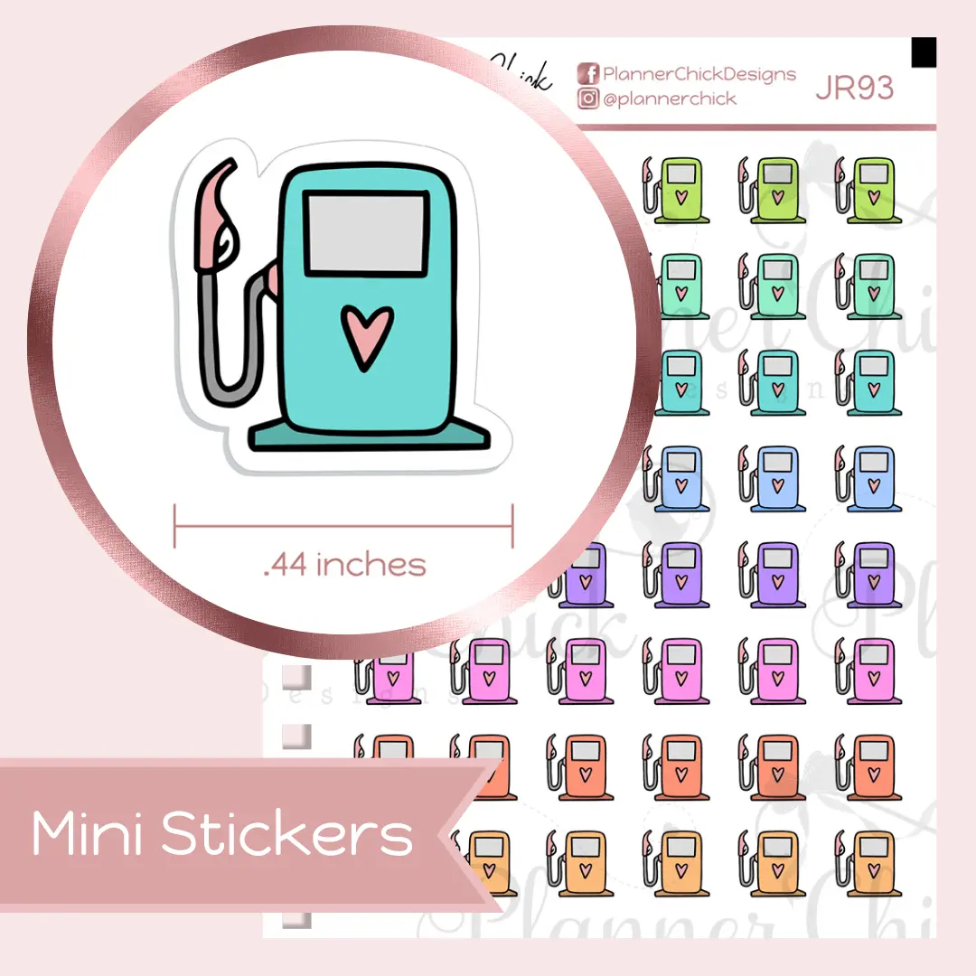 Mini Stickers ~ Gas Pumps Mini Stickers ~ Gas Pumps