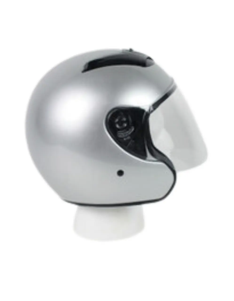 SILVER DOT MOTORCYCLE HELMET RK-4 OPEN FACE WITH FLIP SHIELD