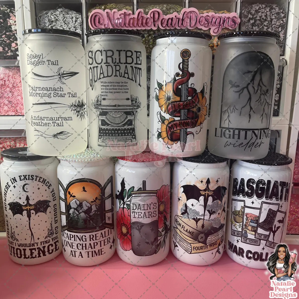 Fourth Wing Glass Cans