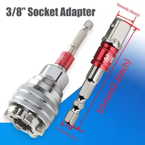 Universal Socket Wrench for Men – 3/8" Adapter Kit for Drill & Fastening, Adjustable Grip for Multiple Bolt Sizes, Cool Gadget Gift for Husband Dad Birthday