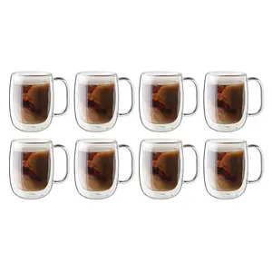 ZWILLING Sorrento Plus 8-pc Double-Wall Glass Coffee Mug Set