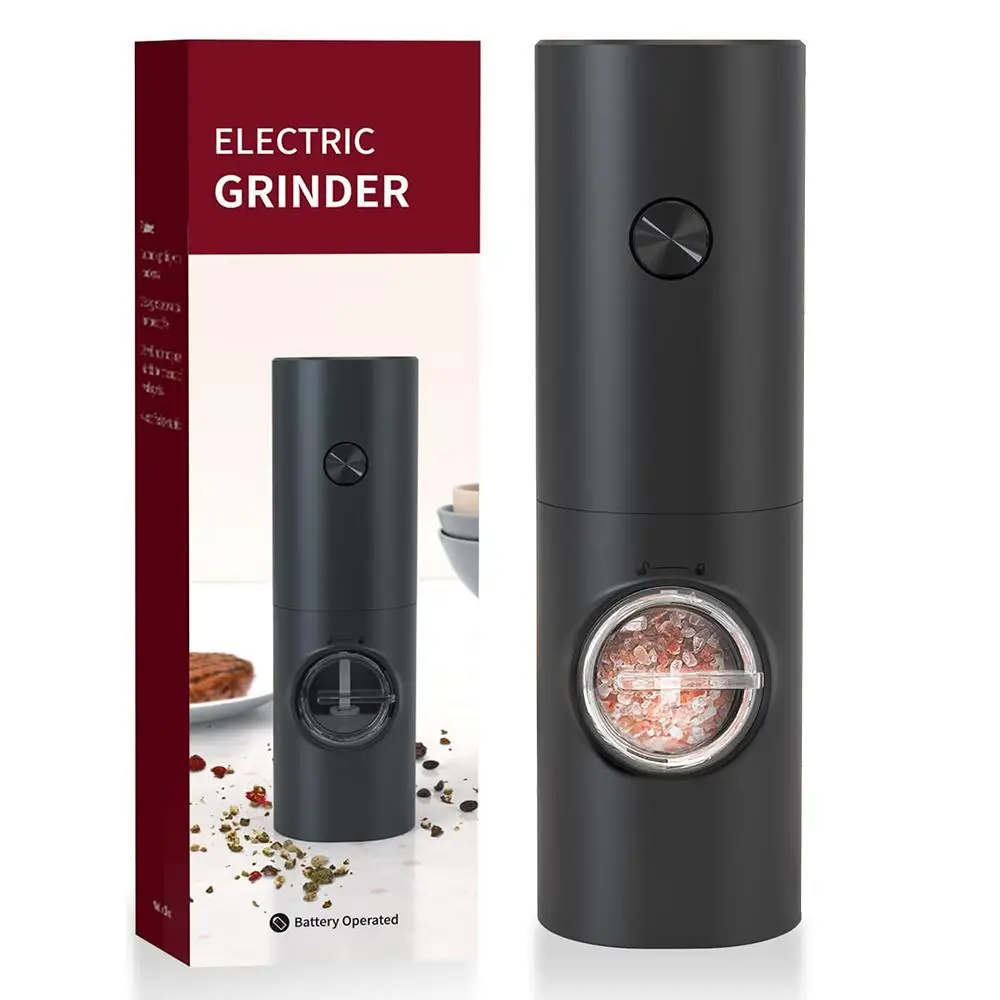 Electric Pepper Grinder, Manual Salt Grinder, Salt Grinding Machine With LED Light, Battery Required Adjustable Coarseness Salt Grinder Without Batter
