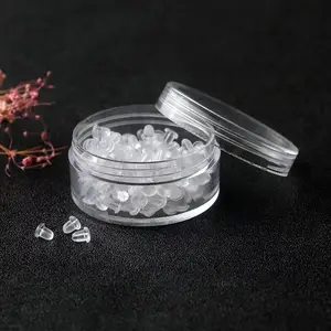 Ear Plugs Silicone Ear Stud Plugs Transparent Plastic Silicone Ear Caps Earring Backs Anti-Drop Ear Buckle Plugs Ear Stoppers