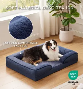 Dog Bed Orthopedic Dog Sofa for Large Dogs,Supportive Foam Pet Cushions Bed with Washable Removable Cover, Egg-Crate Foam, Waterproof Lining Bottom Available in 2 colors and multiple sizes Cozy Soft
