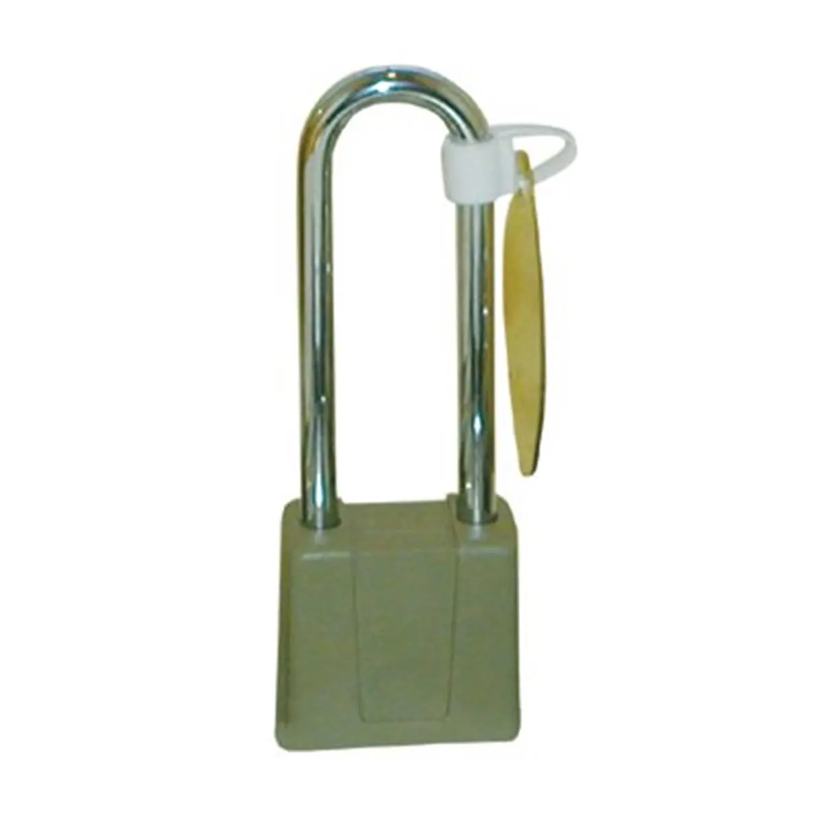 212 MAIN CCL Huski Disc Keyed Padlock - Chrome Steel Body, 6 Regular Disc Tumblers, Rekeyable, 3/4" Inner Width Shackle, Shackle Tags, Door Lock, Security Lock for Automotive & Motorcycle Use