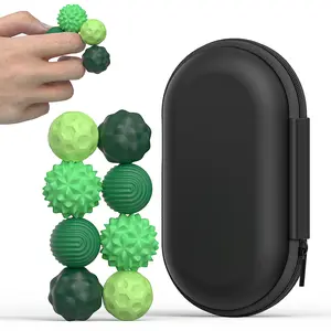 Silicone Magnet Fidget Balls 8-Pack Elastic Texture Stress Relief Toys for Adults & Teens Sensory Fidget Bundle with Storage Case