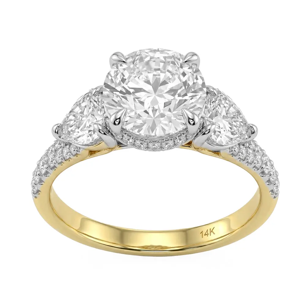 3.13ct 14K Yellow Gold  Diamond Ring Size 6.5