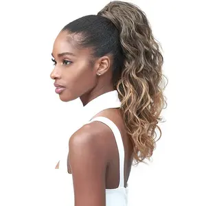 Bobbi Boss Human Hair Blend Tress Up Ponytail OCEAN WAVE 14" - 18"