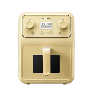 BUYDEEM 4L Air Fryer with Metal Inner Pot - Multi-Functional Electric Fryer in Goose Yellow - Save $16 Now!