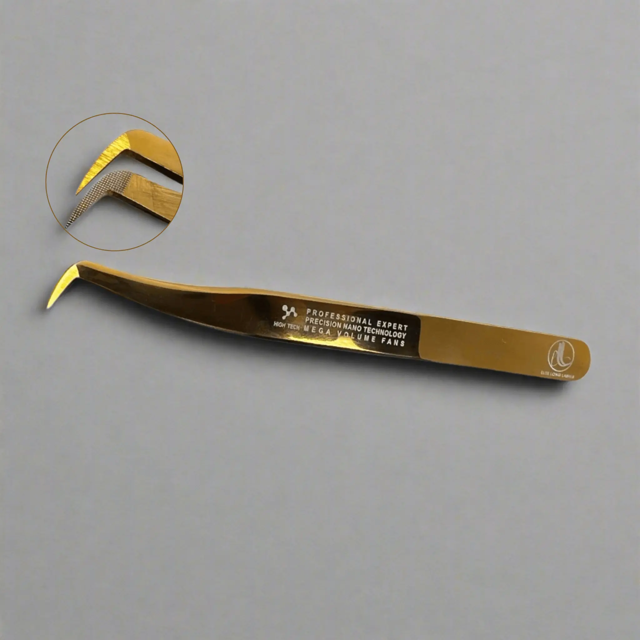 Grab-N-Go Nano Tips Mega Volume Tweezer for Eyelash Extensions - L Shape
