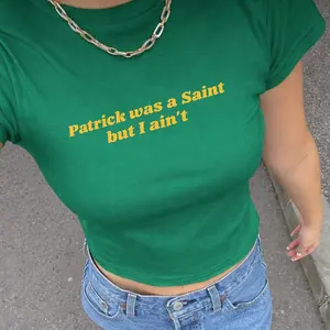 Y2k Patrick Was A Saint Baby Tee, St Patrick’s Day Crop Top, Lucky Shamrock Tank Top, Irish Day Tee, St Paddy's Gift