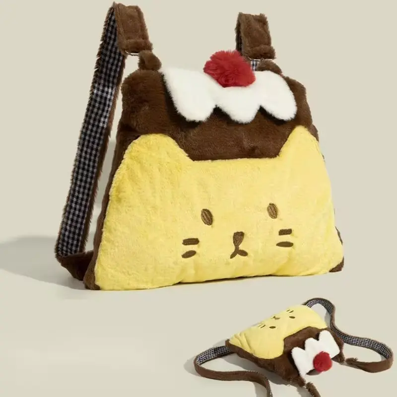 CY Cat Backpack Y2K Kawaii Plush Japan Contrasting Pudding Middle High School Bag Back To School Large Capacity Class Bag New