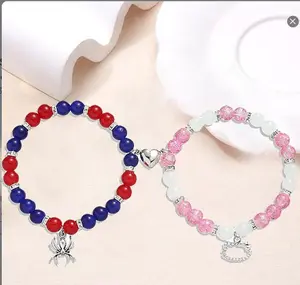 Couples Magnetic Bracelets for Him and Her - Matching Relationship Bracelets for Couples, Best Friends, and Lovers - Cute Kawaii Friendship Gifts