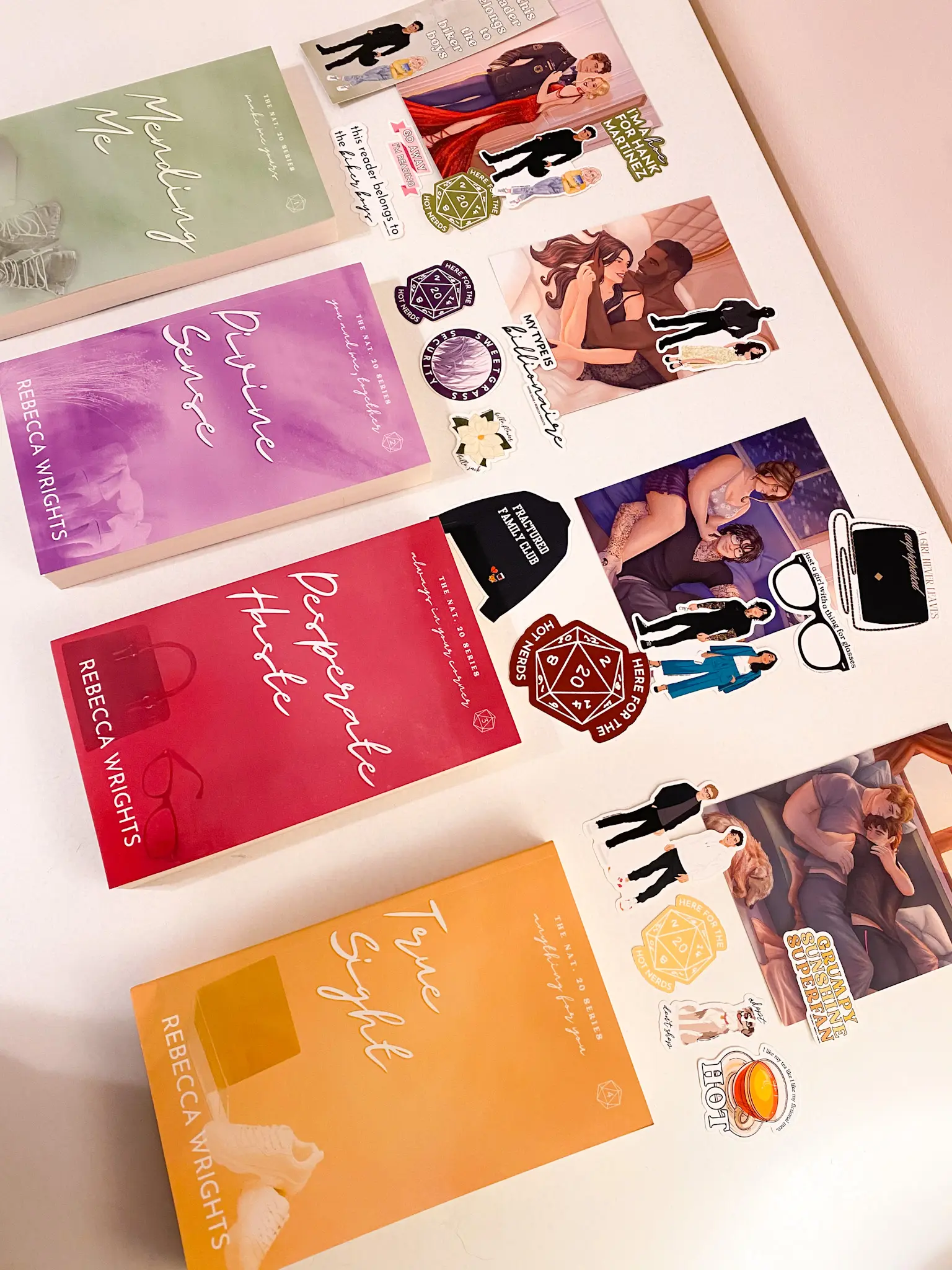 Nat. 20 Series Bundle by Rebecca Wrights - Signed paperbacks by the author, complete romance book series with book bonuses