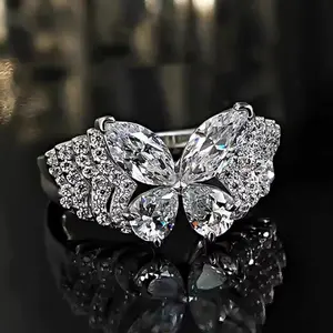 Elegant Butterfly Rings Zirconia Design for Daily Wear Perfect Gift for Women