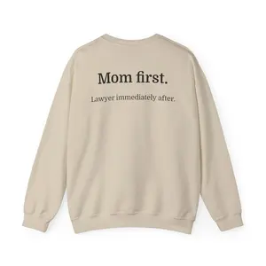 Funny Mom Lawyer Unisex Heavy Blend Crewneck Sweatshirt Law School Attorney Gift Casual Fit Comfy Cotton Pullover