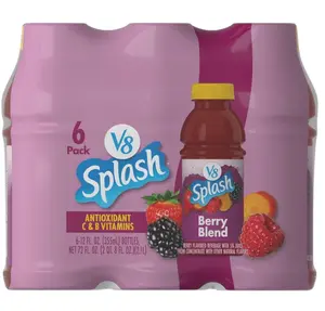 V8 Splash Berry Blend Flavored Beverage, 12 fl oz Bottle (6 Pack)