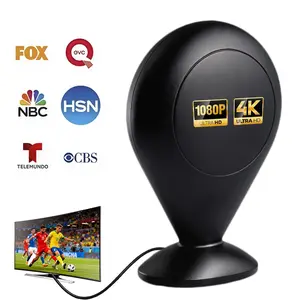 Digital TV Antenna for Smart TV Indoor, Smart IC Chip, 50 Miles Range Long Range Antenna for Smart TV 360° Reception Local Channels Supports 4K 1080p, Easy Installation