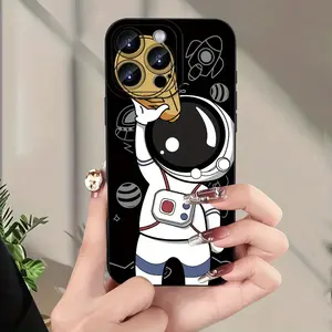 A Creative and Popular Astronaut Pattern Phone Case, Suitable for iPhone 16 15 14 13 12 11 XS XR X 7 8 Plus Pro Max Mini