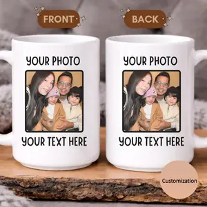 Custom Mug Personalized Mug,Coffee Ceramic Mug 11oz 15oz Mug Customized Gift, Personalized Photo Mug, Add Picture, Logo, Text, Photo and Text Custom Mug, Custom Family Mug, Photo Gifts For Mom Grandma Friend Fathers Birthday Gift,Gift Idea