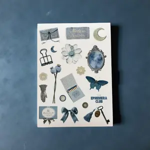 Blue Celestial Junk Journal Sticker Sheet