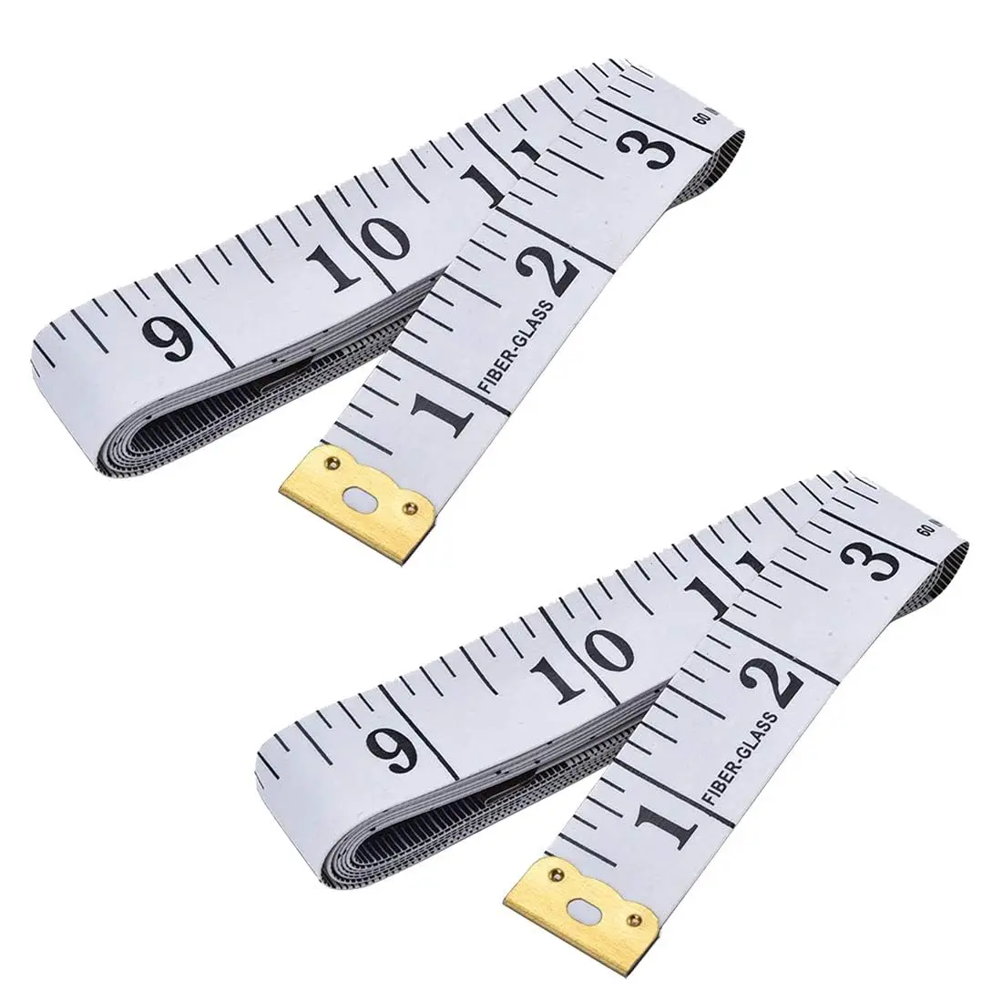 Soft Tape Measure Double Scale  Sewing Flexible Ruler for    Measurement Sewing Tailor Craft Vinyl Ruler, Has Centimetre Scale  Reverse Side 60-inch (White)