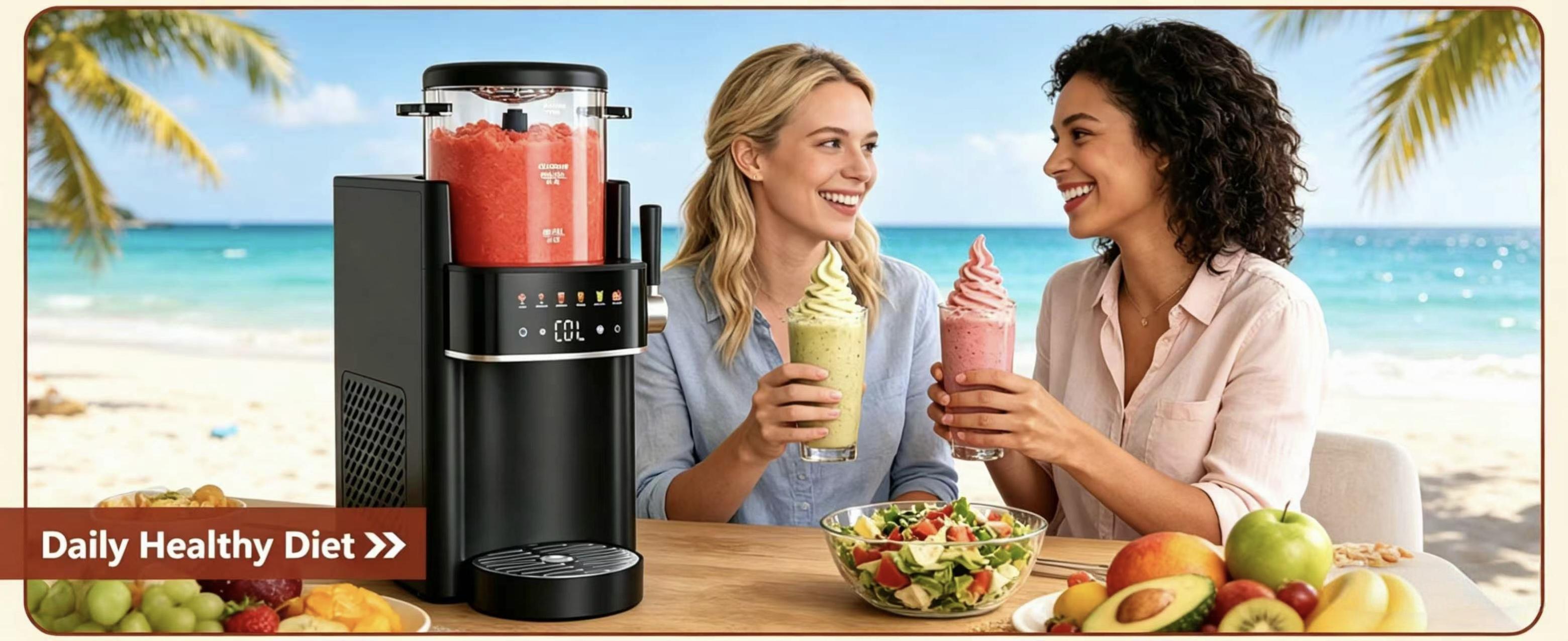 6-in-1 Slushie Machine, Ice Cream Maker and Margarita Machine,No Ice Needed, Self-Freezing with Rapid Chill, 6 Preset Modes and Automatic Cleaning, for Home, Party, Frozen Drinks, Frappe, Smoothie, Summer Must Have,backtoschool, glowup