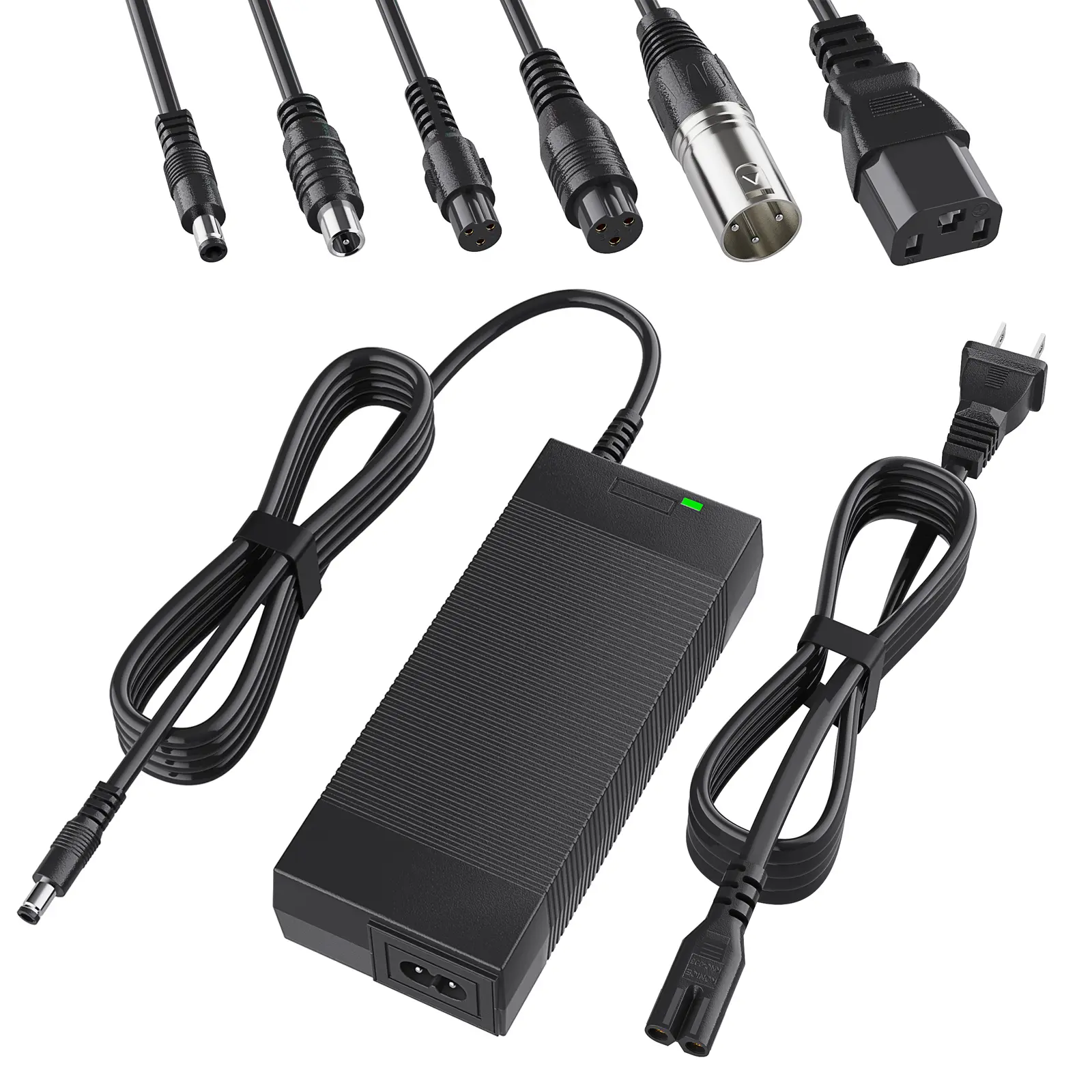 Qoovi UL Certified 42V 2A Electric Scooter Charger with 7-in-1 Plugs, for 36V Lithium Battery Commuting Scooters & Electric Bikes, Compatible with Razor, Gotrax, Jetson, Voyage, Ninebot, Segway, Swagtron, Pocket Mod, Sports Mod, Commuting Scooter