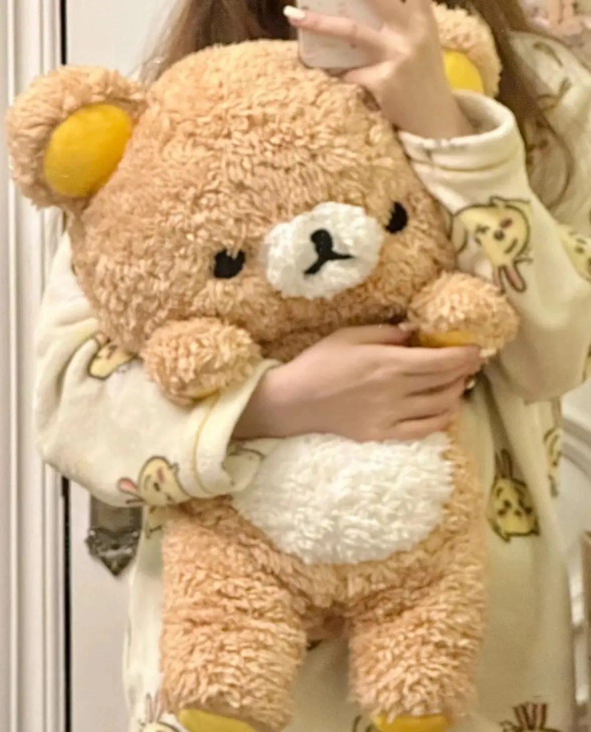 80CM Rilakkuma Plush Toy Teddy Bear Stuffed Animal Cartoon Pillow Kawaii Room Decor Cushion Children's Birthday Gifts Hobbies