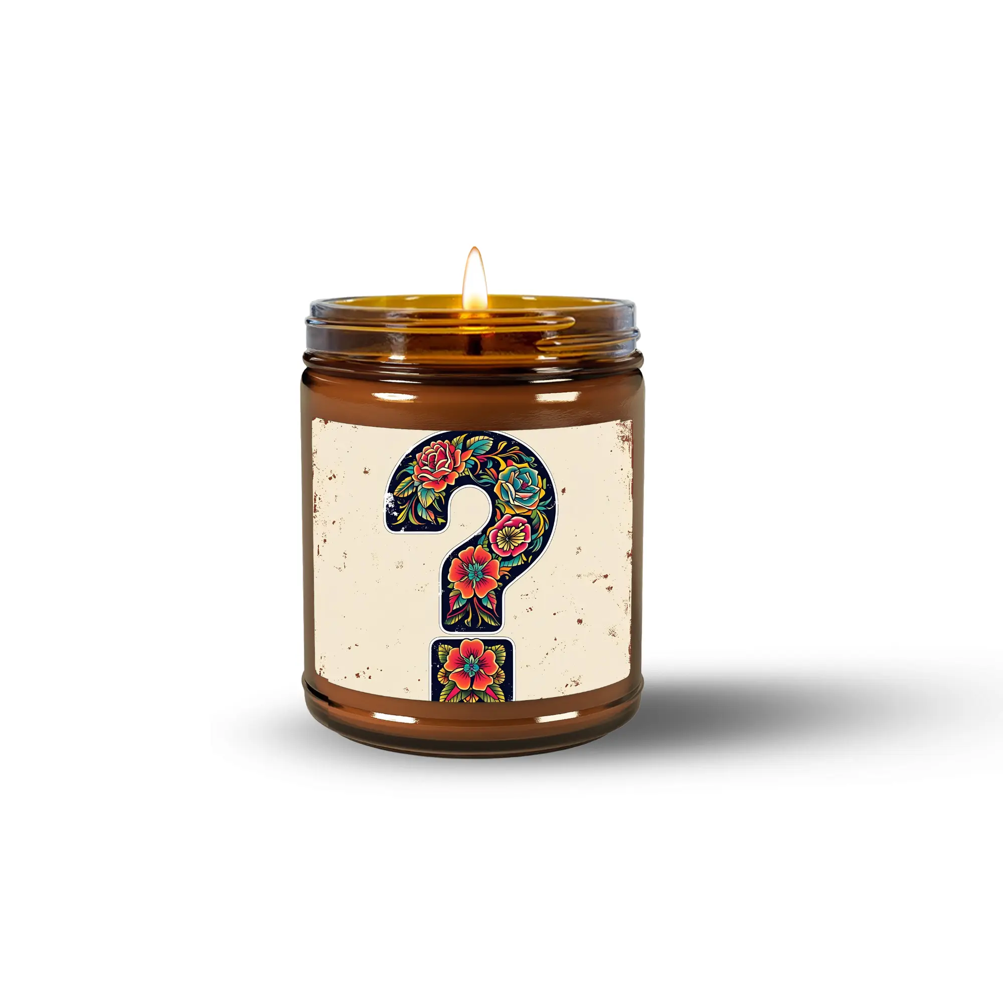 The Mystery Candle - Custom 8 oz Soy Candle with Mystery Label and Surprise Scent - Join the Panda Candle Cult