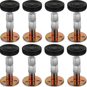 8 Pack Screws Bed Frame Anti-Shake Tool, Adjustable Threaded Anti Shake Fixer Headboard Stoppers, Telescopic Support for Room Wall, Beds, Cabinets, Sofas(25-87mm)
