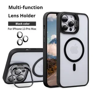 Magsafe Phone Case for iPhone 17 16 15 14 13 12 Pro Max with Magnetic MagSafe Charging, Camera Lens Protector & Clear Acrylic Transparent Design Wireless Smartphone Cover Casing.JSSXTCX.designer,case Protection Protective