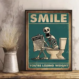 Vintage Slogan Graphic Metal Sign Signage, 1 Count Rectangle Design Vintage Metal Wall Art, Decorative Painting For Home Bar Pub, Vintage Plaque Decor, Halloween