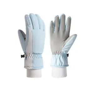 Ski gloves for women, winter warm fleece-lined, windproof, non-slip, for cycling and outdoor sports