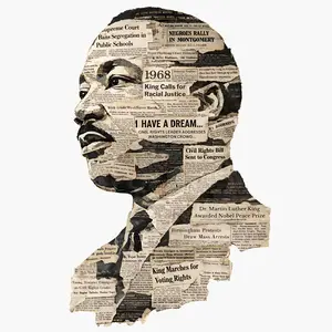 MARTIN LUTHER KING DTF T-SHIRT TRANSFER