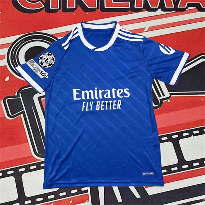 2025 2026 Madrid Away Blue Mbappé Short-Sleeve Football Jersey