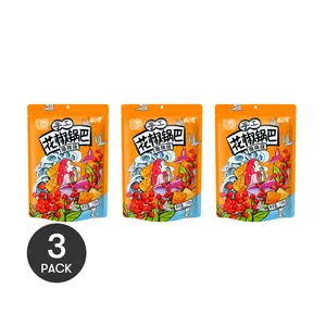 3Packs HJSJ Huajiao Rice Crust Hot Spicy Flavor 158g/Pack