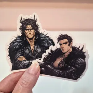 King Hot - Waterproof Glitter or Glossy Stickers 2.75" Size Customizable for Kindle Book or Tablet Sketch Drawing Sticker