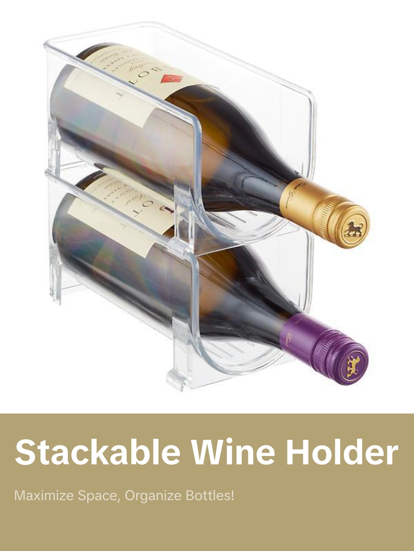 iDESIGN Fridge Bins Wine Holder Clear