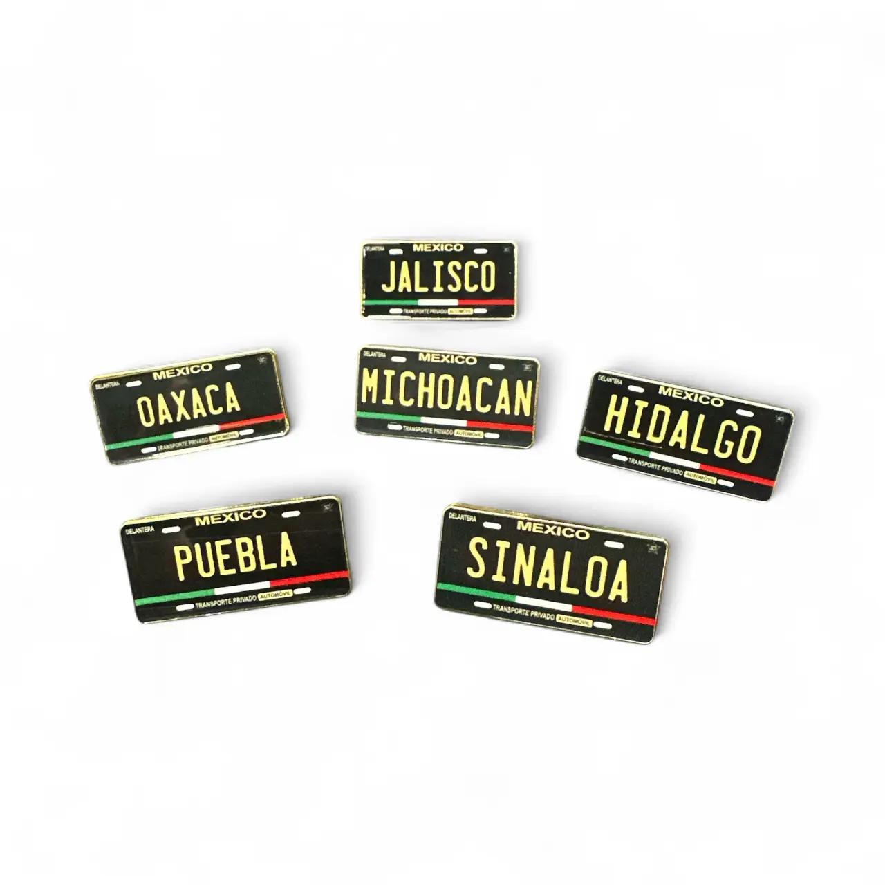 Mexican Pin Plate with Metal Coating Distinctive Style for Hats and States Perfect for State Enthusiasts Sturdy Durable Design Ideal for Accessories