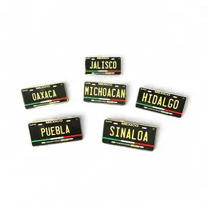 Mexican Pin Plate with Metal Coating Distinctive Style for Hats and States Perfect for State Enthusiasts Sturdy Durable Design Ideal for Accessories