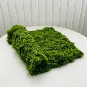 Artificial Moss Mat for Indoor Wall Desktop Decoration, Sustainable Soft Nylon Material, Easy to Cut, DIY Frame Decor (19.69in X 19.69in), Artificial Plants, Fake Plants