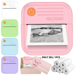Mini Thermal Printer for Journaling & Study Notes – Portable Wireless BT Printer, Print Stickers, Labels & HD QR Codes, Pocket-Sized with Rechargeable Battery & Gift Box, for DIY Crafts, Fashion Design & Scrapbooking, Ideal Holiday Gift for Teens