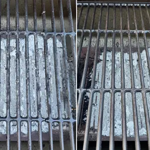 Before and after grill comparison