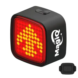 ENFITNIX MagiQ Customizable Patterns Rear Bike Light,Turn Signal,Smart Braking Super Bright Bluetooth Expression Bicycle Taillight, USB-C Charging IPX6 Waterproof 121 LED Lights.
