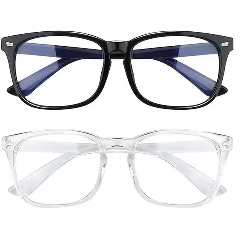 Male Anti-Blue Light Gaming Glasses - 52mm, Durable Frame, Flexible Springy Arms, Anti-Reflective Polycarbonate HD Lenses, Replaceable Lenses, Lightweight, Versatile Design, Stress Reduction, Eye Irritation Relief | Party Bag & Gift Home Supply