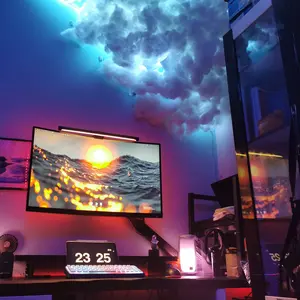 Lights for Ceilings 3D Thunder Clouds Light, RGB Music Syncing Ceiling Cloud Light, DIY Kits Infrared Remote Controls  Modern Mood Lighting Adjustable RGB Lighting Flexible Neon Decorativ